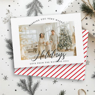 Modern Fresh Bright Family Photo Christmas Holiday Card