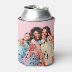 Modern Friend Collage Photos Simple Can Cooler