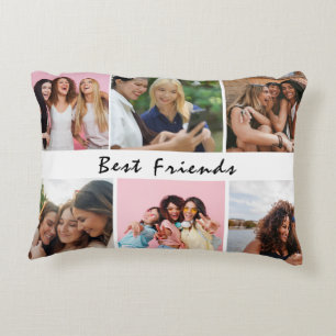 Modern Friend Collage Photos Simple Decorative Cushion