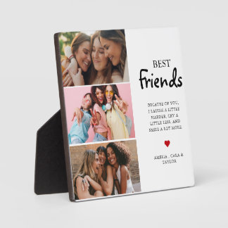 Modern Friend Collage Photos Simple Plaque