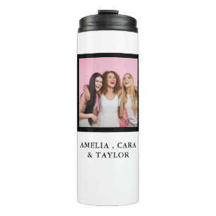 Modern Friend Collage Photos Simple Thermal Tumbler