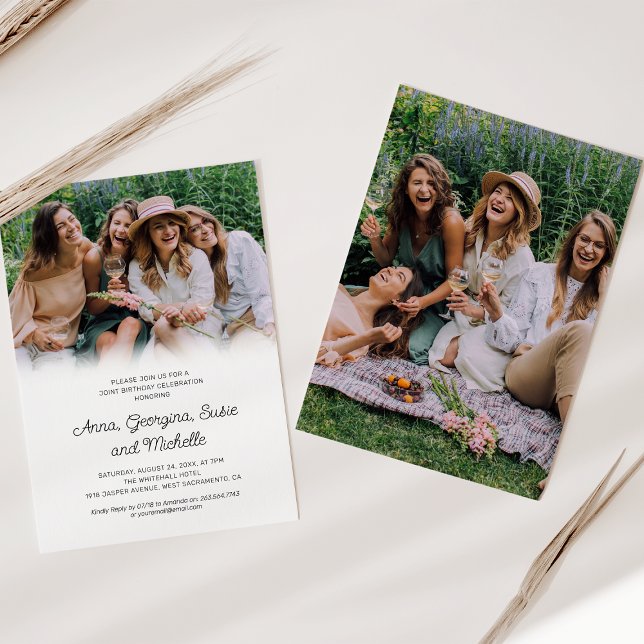 Modern Friends Joint Birthday Party Invitation (Creator Uploaded)