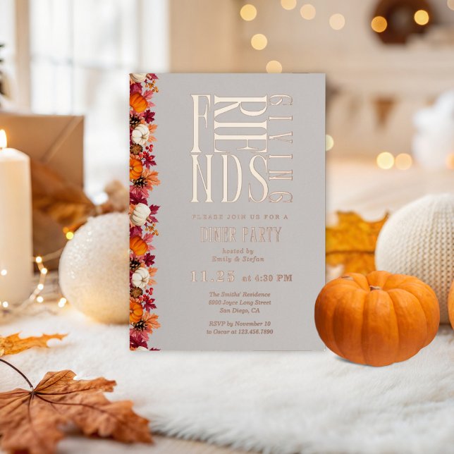 Modern Friendsgiving Dinner Floral  (Creator Uploaded)