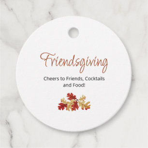 Modern Friendsgiving Fall Foliage Thanksgiving  Favour Tags