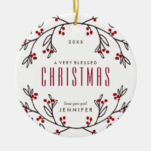 Modern Friendship Holiday Ornament