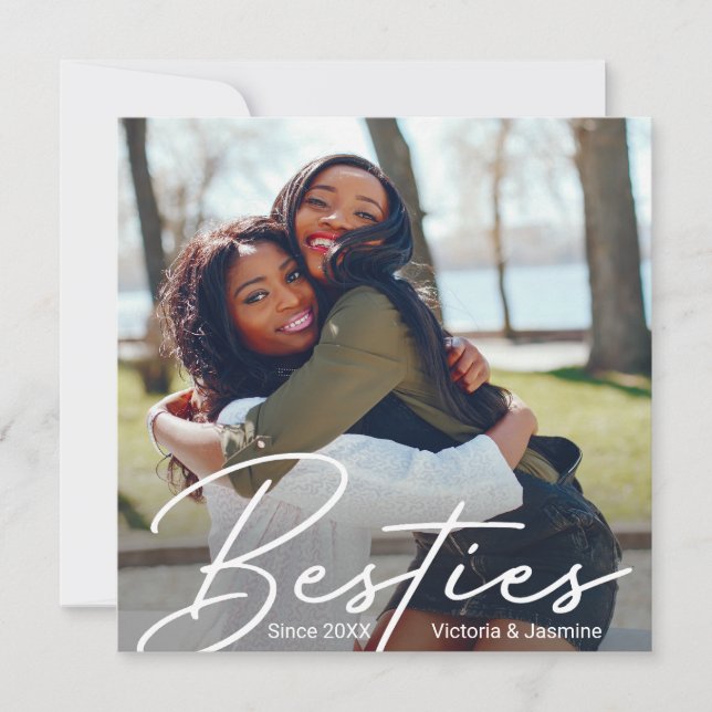 Modern Friendship Photo Gift Card (Front)