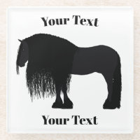 Modern Friesian Horse Illustration