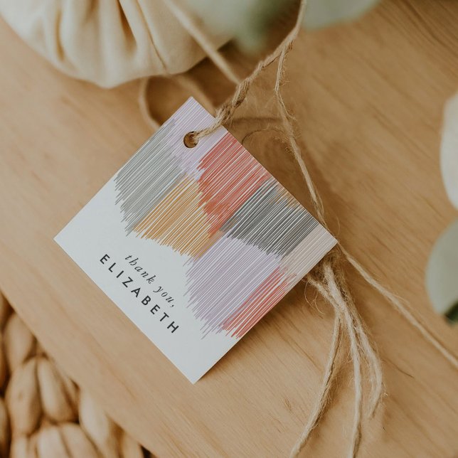Modern Fringe Favour Tags (Colorful Modern Fringe Favor Tags)