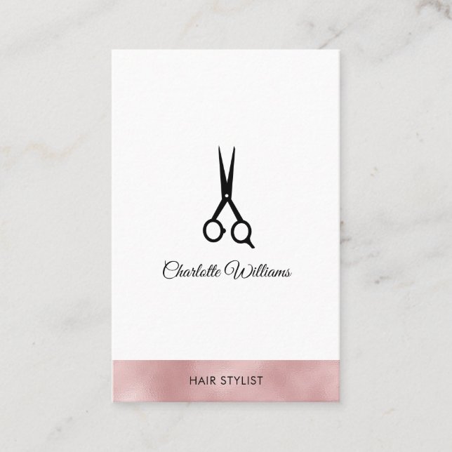 Modern Friseur Visitenkarte Business Card (Front)