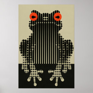 Modern Frog Art Print Graphic Pop Art Wall 1