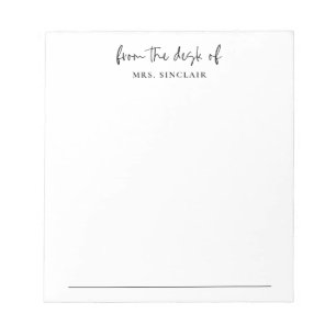 Modern From The Desk of Woman Business  Notepad