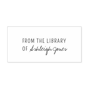 Modern From The Library of Simple Script Self-inking Stamp