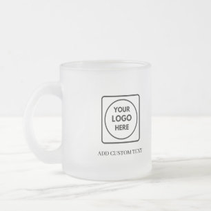 Modern Frosted Logo Text Business Template mug