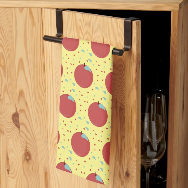 Modern Fruit Apple Pattern  Sweet Tea Towel (Thirds Fold)