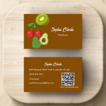 Modern Fruits Earthy tone Nutritionist QR Code