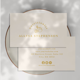 Modern, fruits logo, nutritionist  business card