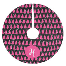 Modern Fuchsia & Black Christmas Tree