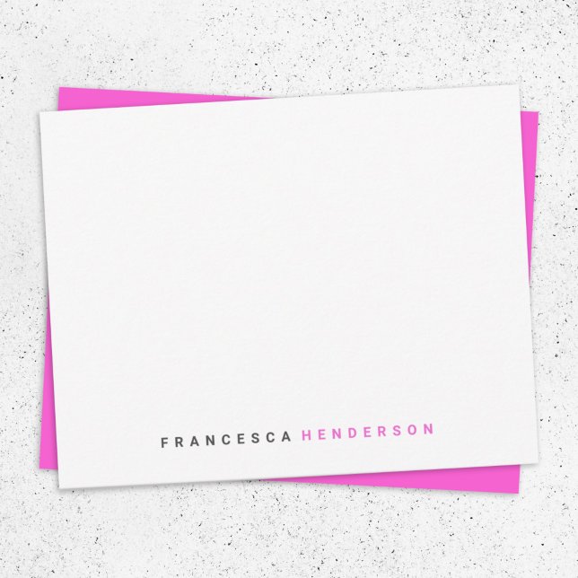 Modern Fuchsia Hot Pink Feminine Girly Stylish Card (Creator Uploaded)