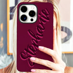 Modern Fuchsia Minimalist Script Name iPhone 16 Pro Max Case<br><div class="desc">Embrace modern minimalism with this sleek Fuchsia Minimalist Script Name iPhone 16 Pro Max Case. This chic design features your name elegantly displayed in a flowing script against a deep fuchsia backdrop, creating a look that's both understated and personalised. Perfect for those who appreciate clean lines, simple sophistication, and a...</div>
