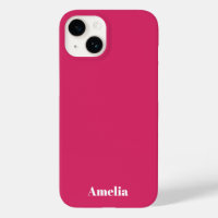 Modern fuchsia white script Personalised Name