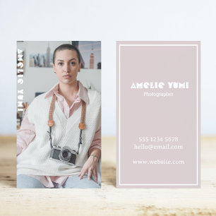 Modern Full Photo Photography Photographer  Business Card