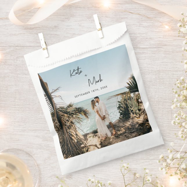 Modern Full Photo Thank You Favour Bags (Clipped)