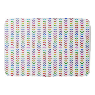Modern, Fun and Colourful Leaves Bath Mat