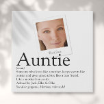Modern Fun Aunt Auntie Definition Photo Faux Canvas Print<br><div class="desc">Personalise the photo and text for your special,  favourite Aunt or Auntie to create a unique gift. A perfect way to show her how amazing she is every day. Designed by Thisisnotme©</div>