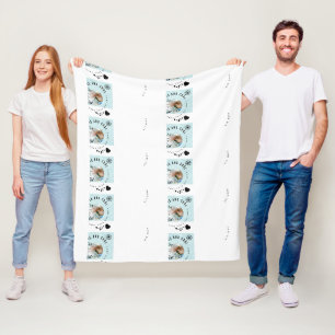Modern Fun Birthday Grandson Typography Photo Fleece Blanket
