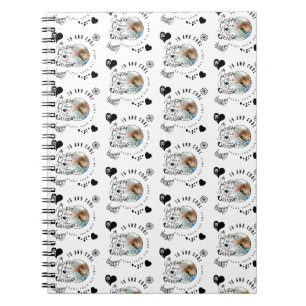Modern Fun Birthday Grandson Typography Photo Notebook