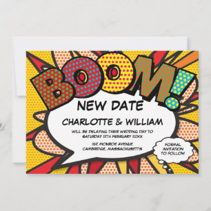 Modern Fun Change the Date Comic Book Save The Date