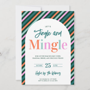 Modern Fun Christmas Party Holiday Invitation