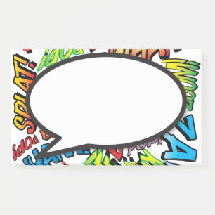 Modern Fun Colourful Comic Book Speech Bubble Post-it Notes