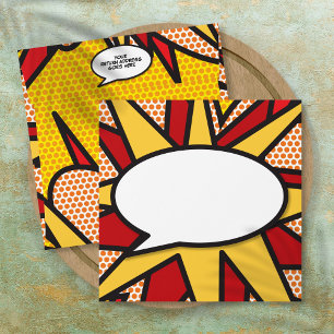 Modern Fun Comic Book Speech Bubble  Envelope