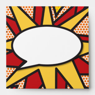Modern Fun Comic Book Speech Bubble Envelope