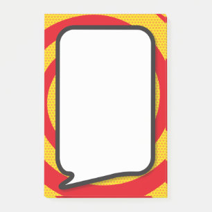 Modern Fun Comic Book Speech Bubble Post-it Notes