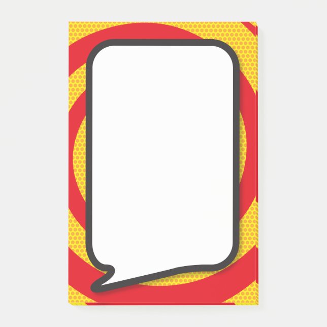 Modern Fun Comic Book Speech Bubble Post-it Notes (Front)