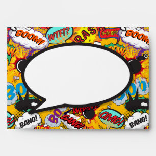 Modern Fun Comic Book Typographic Envelope