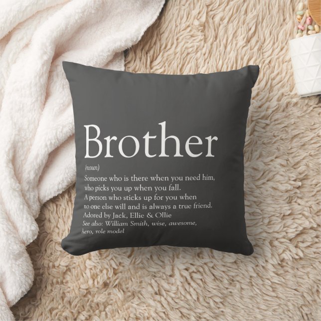 Modern Fun Cool Best Brother Ever Definition  Cushion (Blanket)