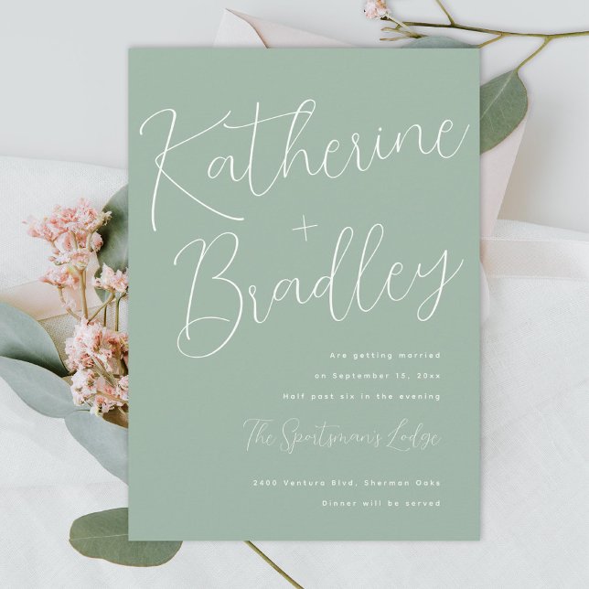 Modern fun couples names custom colours wedding invitation (Creator Uploaded)