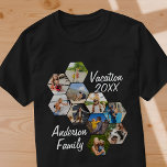 Modern Fun Custom 9 Images Collage Family Photos T-Shirt<br><div class="desc">Add nine (9) custom photos of your family and friends and the year. Add your photos and if needed,  unmask the group of photo and frame,  adjust the image against the frame,  then click mask.</div>