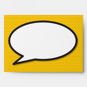 Modern Fun Designer Comic Book Speech Bubble Envelope