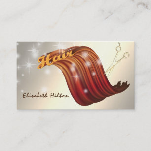 Modern fun funky colourful sparkling HAIR logo Business Card