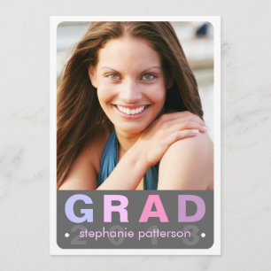 Modern Fun Grad Photo Card Graduation Party