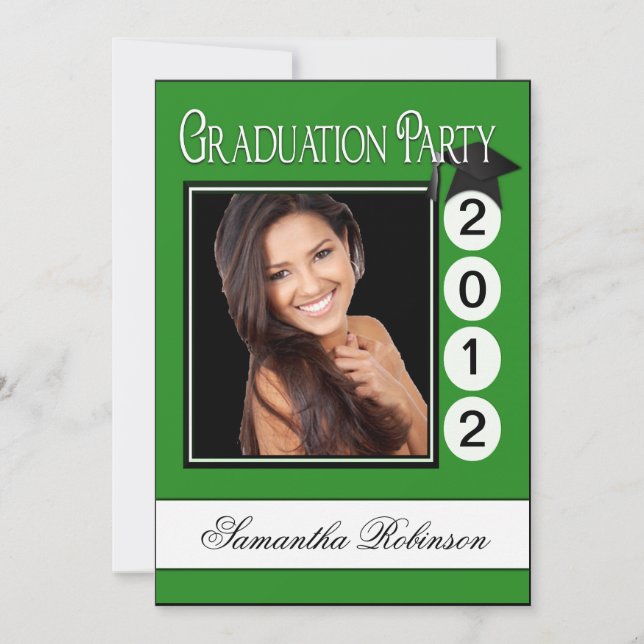Modern Fun Graduation Party Custom Photo Invitation (Front)