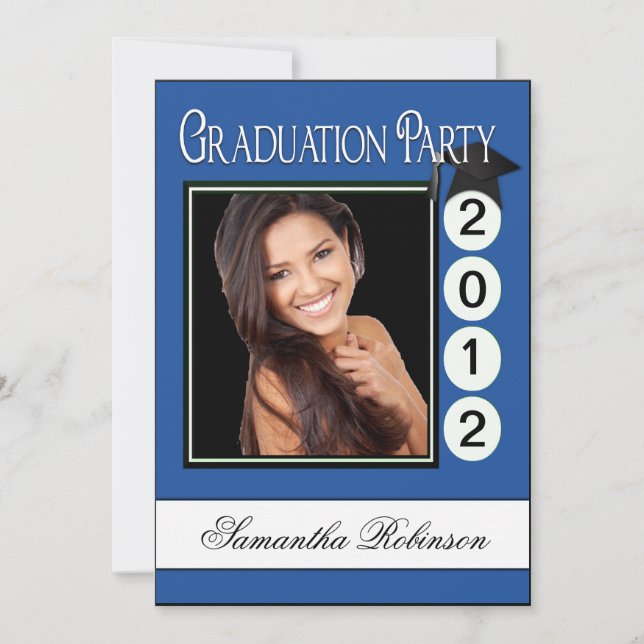 Modern Fun Graduation Party Custom Photo Invitation (Front)