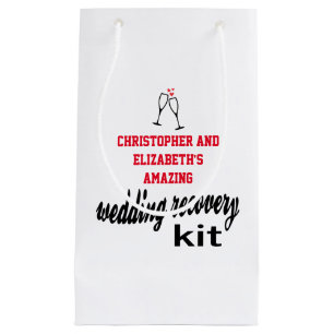 Modern Fun Guest Hangover Recovery Kit Wedding Small Gift Bag