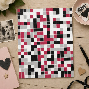 Modern Fun Magenta Geometric Scrapbook Paper