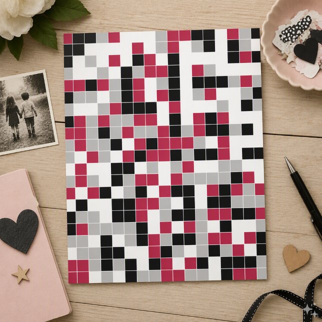 Modern Fun Magenta Geometric Scrapbook Paper (Creator Uploaded)