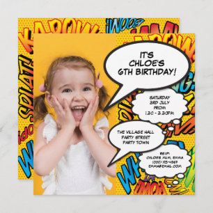 Modern Fun Photo Birthday Party Any Age Invitation